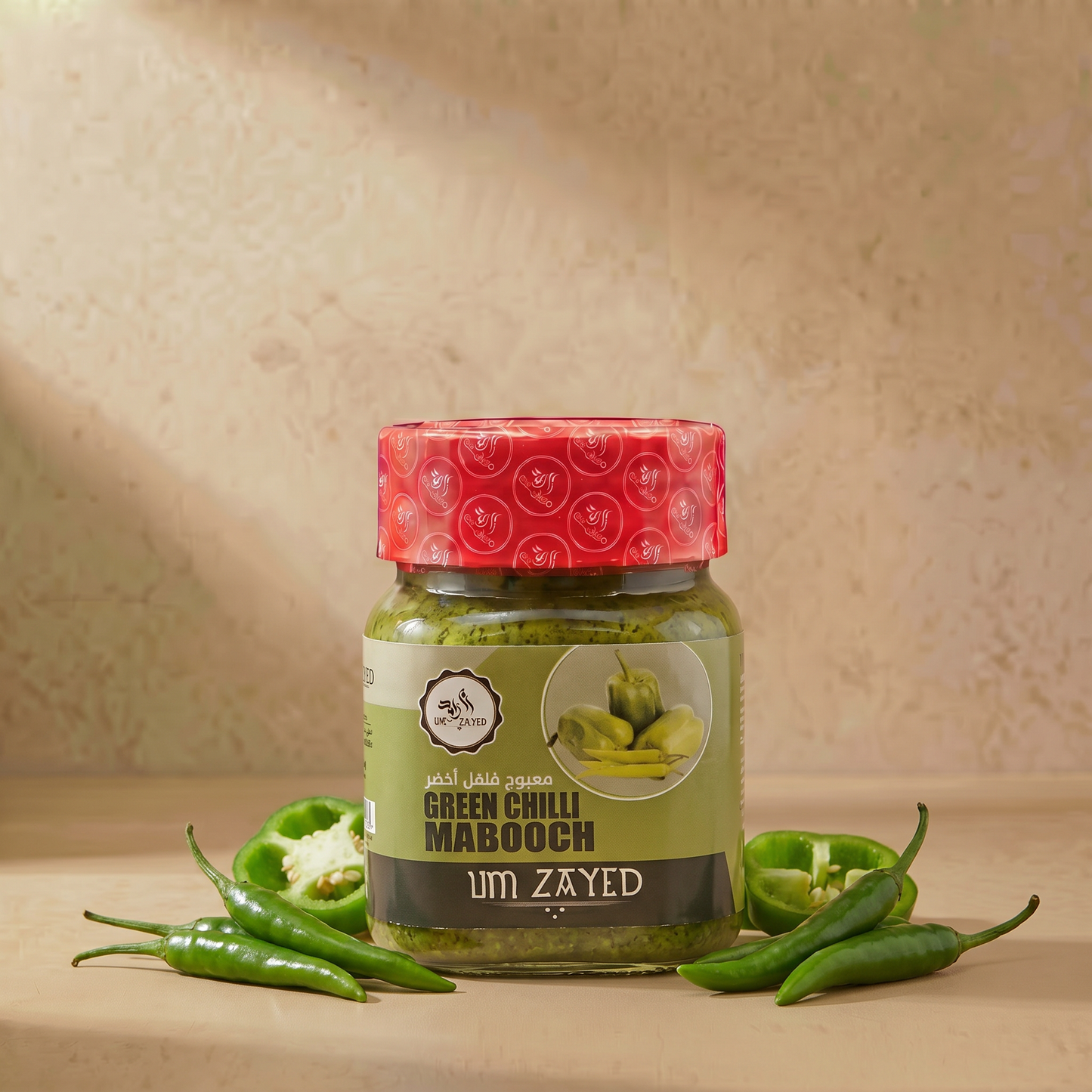 Um Zayed Green Chilli Pickle (Mabooch) — Um Zayed