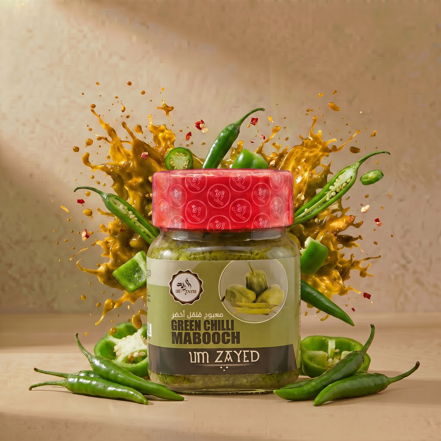 Um Zayed Green Chilli Pickle (Mabooch) — Um Zayed